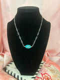 Turquoise Nugget Chain Necklace