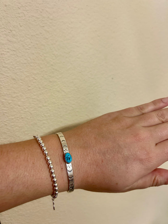 Turquoise Stamped Cuff