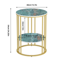 Stylish Two-Tier Modern Side Table with Metal Frame