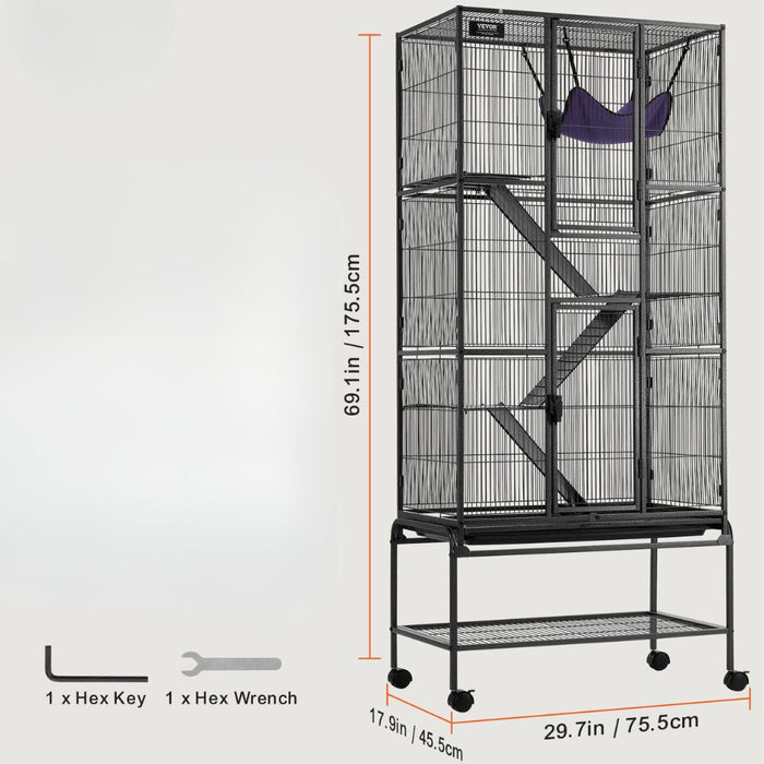 Ultimate 4-Tier Small Animal Cage for Ferrets