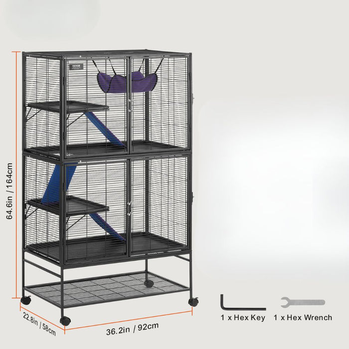 Ultimate 4-Tier Small Animal Cage for Ferrets