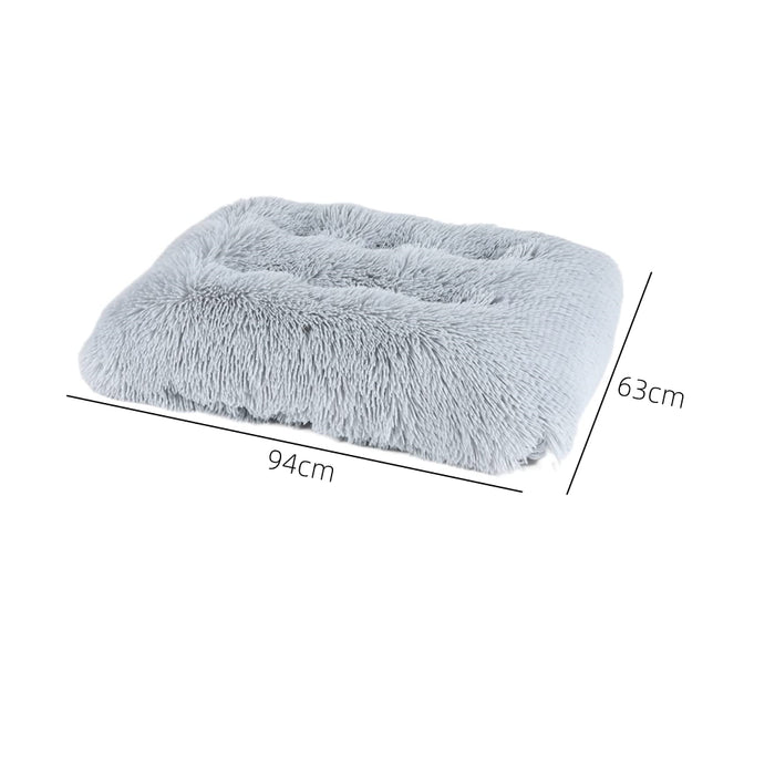 PETSWOL Plush and Cozy Pet Mat for Ultimate Comfort and Warmth-Light Grey