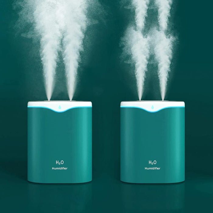 USB Air Humidifier with Dual Spray Ports and Essential Oil Diffuser
