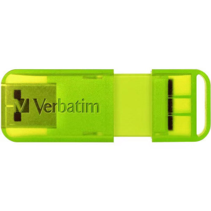 Verbatim 32GB Store n Go PopUp USB 2.0 Drive 3 Pack 96GB Total Assorted Colours Capless Push Pull Slide Plug and Play