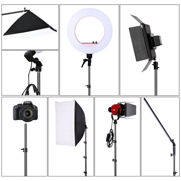 1.8M Portable Photography Light Stand Reverse Foldable Camera Studio
