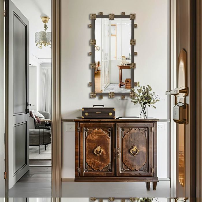 Vintage Industrial Metal Decorative Vanity Wall Mirror