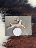 Vintage Native American, Hand-Made, Turquoise & Sterling Silver Brooch