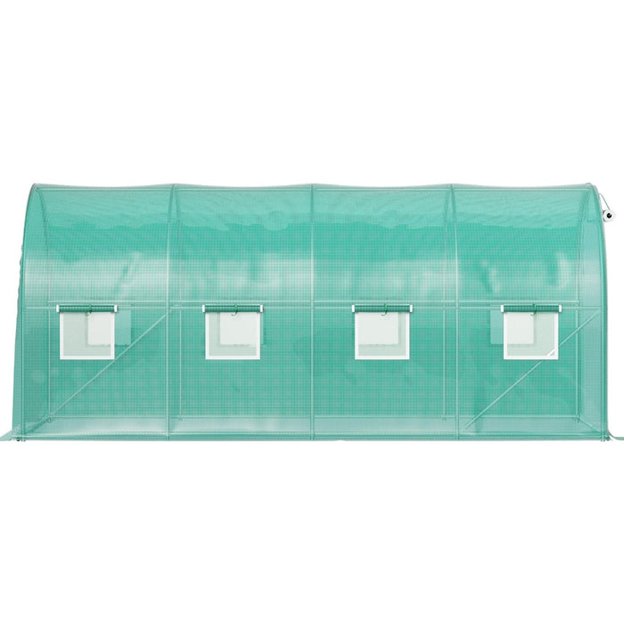 Walk-in Tunnel Greenhouse Galvanized Frame & Waterproof Cover