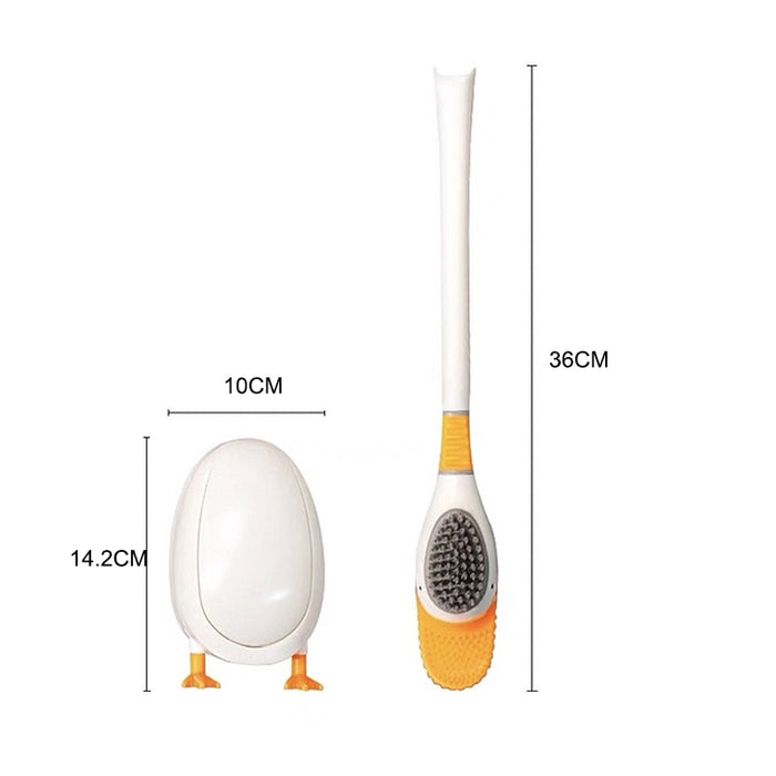 Wall Mounted Diving Duck Style Toilet Cleaning Brush with Base