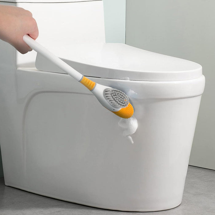 Wall Mounted Diving Duck Style Toilet Cleaning Brush with Base