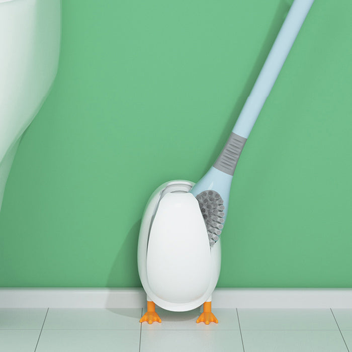 Wall Mounted Diving Duck Style Toilet Cleaning Brush with Base
