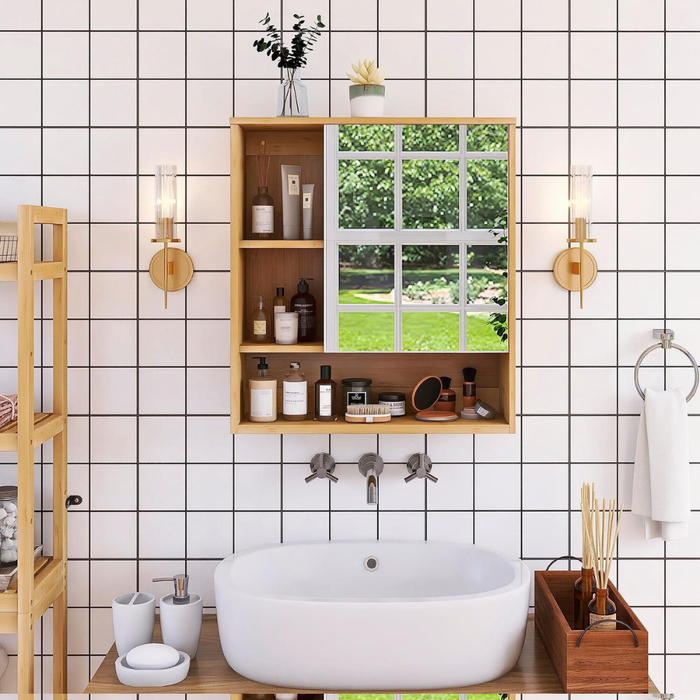 Wall Mounted Bathroom Medicine Cabinet with Storage
