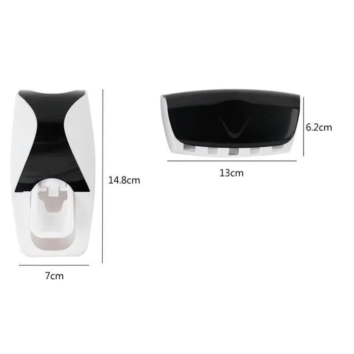 Wall Mounted Toothbrush Storage Rack with Toothpaste Squeezer