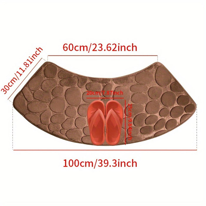 Quick Dry Water Absorbent Shower Carpet with Cobblestone Pattern