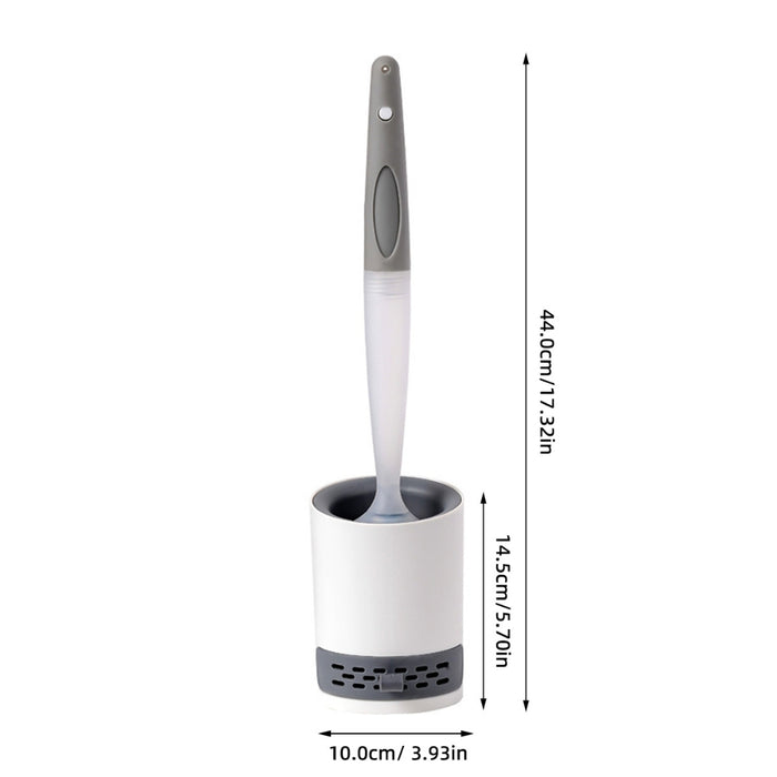 Water Spray Silicone Toilet Brush With Wall Mounted Bathroom Cleaning