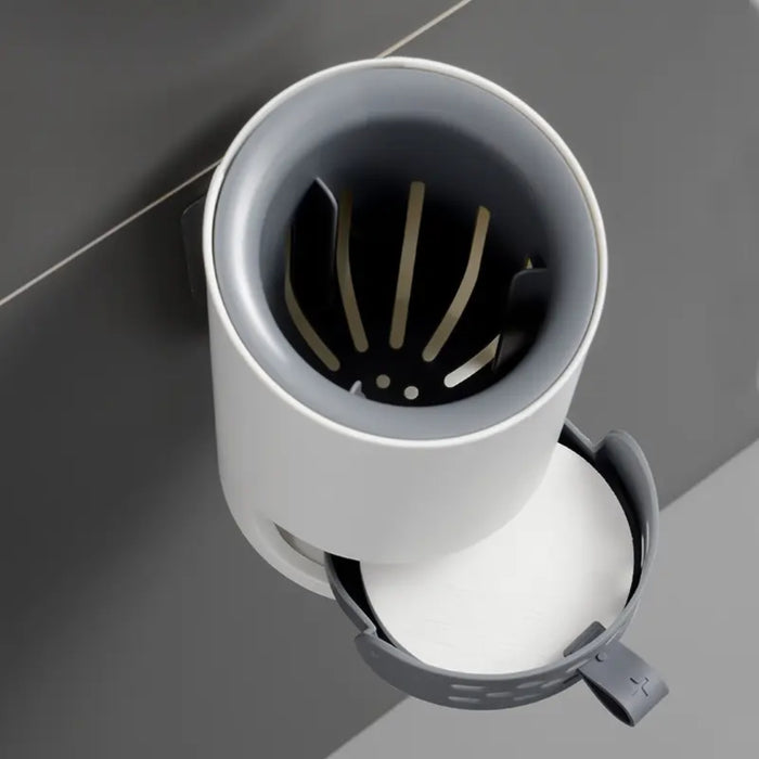Water Spray Silicone Toilet Brush With Wall Mounted Bathroom Cleaning