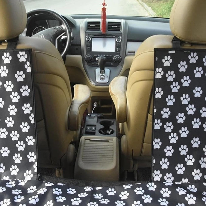 Dog Back Seat Cover with Perspective Mesh Window Waterproof Pet Hammock