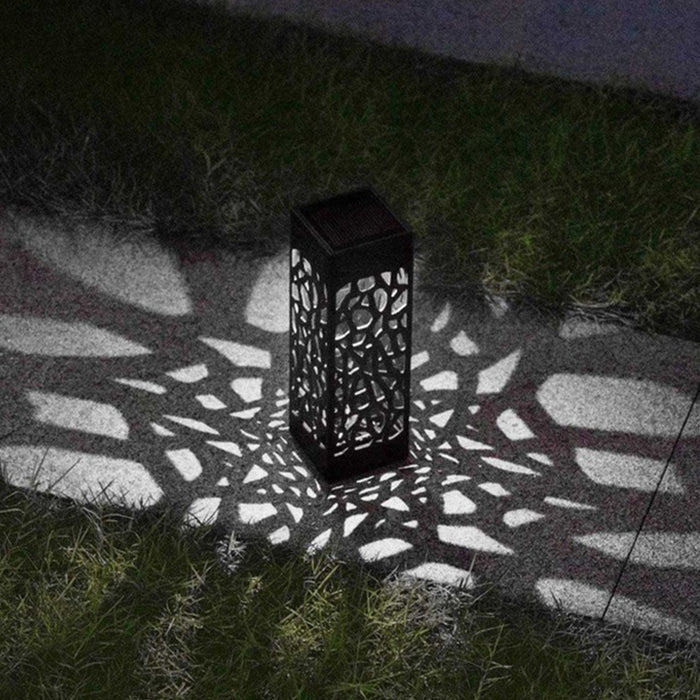 Pack of 4 Cool White Waterproof LED Garden Stake Sensor Ground Lights- Solar Powered