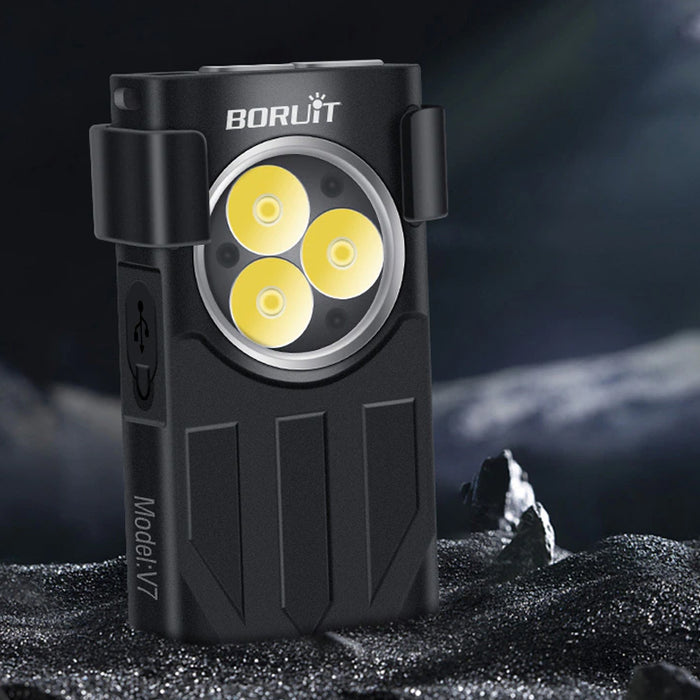 Waterproof LED Light Keychain Torch Lamp Flashlight  USB Rechargeable