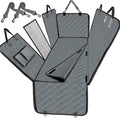 PETSWOL Waterproof Rear Seat Dog Cushion with Mesh Window for Car