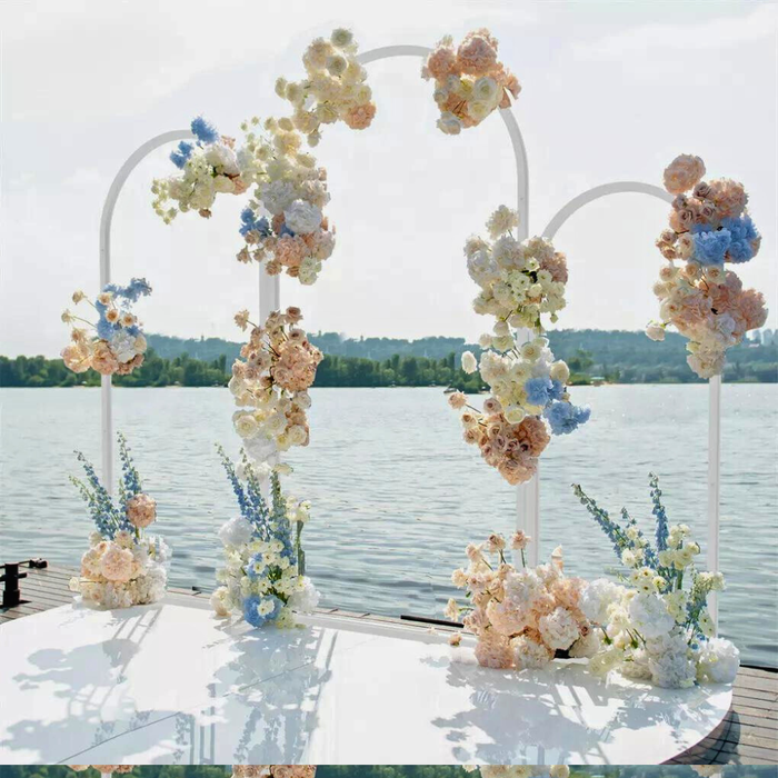 Set of 3 Wedding Metal Backdrop Arch Balloon Frame