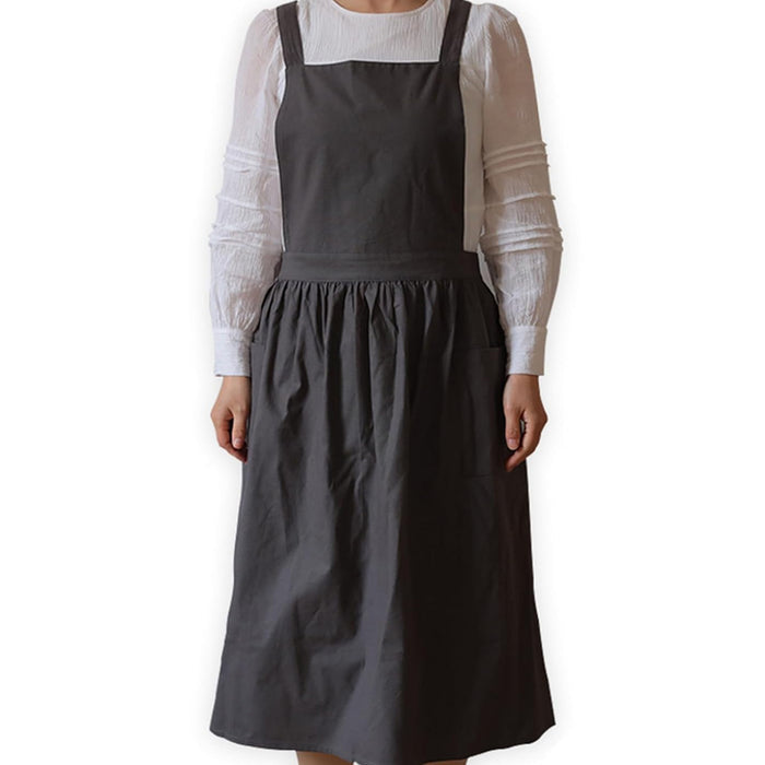 Women Cotton Linen Cross Apron Housework Baking Protector