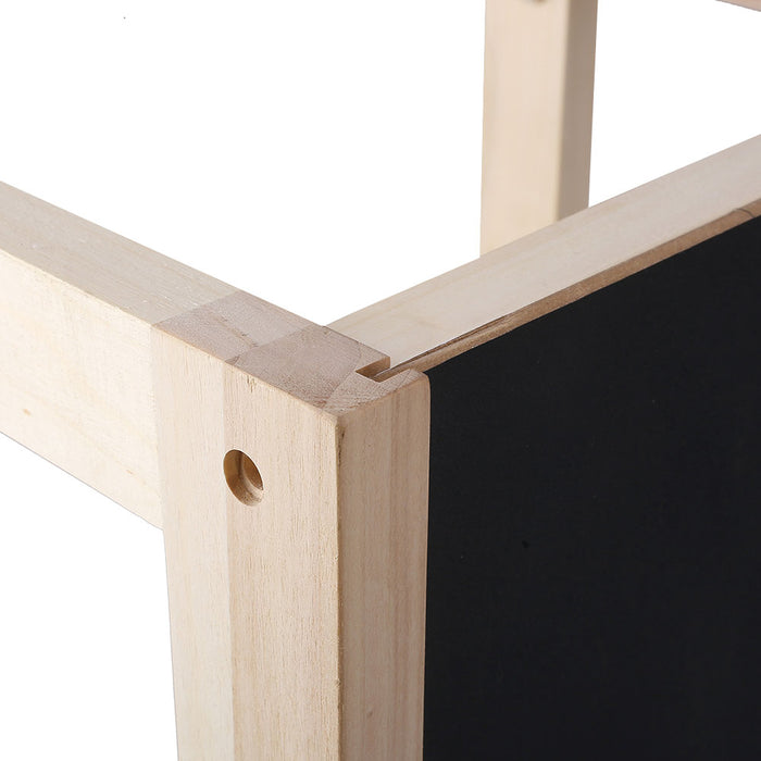 Wooden Kids Step Up Kitchen Helper with Black Drawing Board