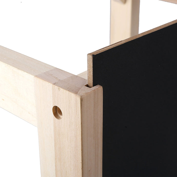 Wooden Kids Step Up Kitchen Helper with Black Drawing Board