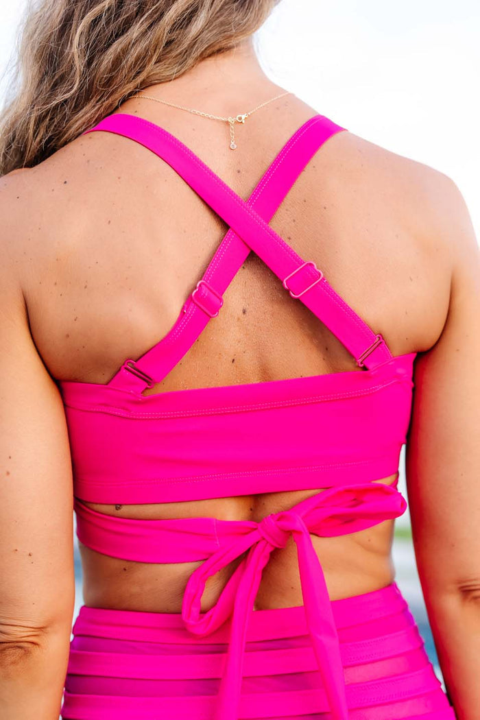 Wrap Bikini Top - Swim (Magenta) - Final Sale / Size Exchange Only