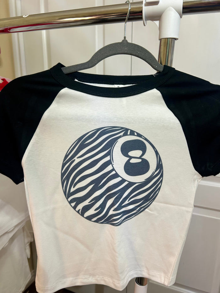 Zebra 8 Ball Baby Tee