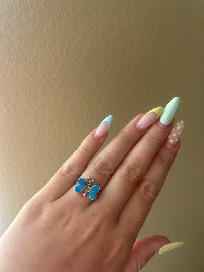 Zuni Turquoise Butterfly Ring